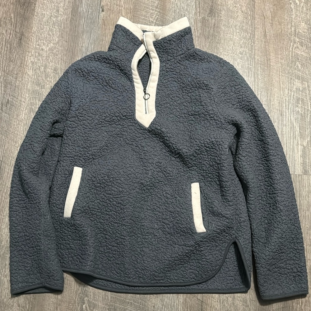 Grey Quarter-Zip Hoodie
